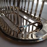 Taost door in silver metal