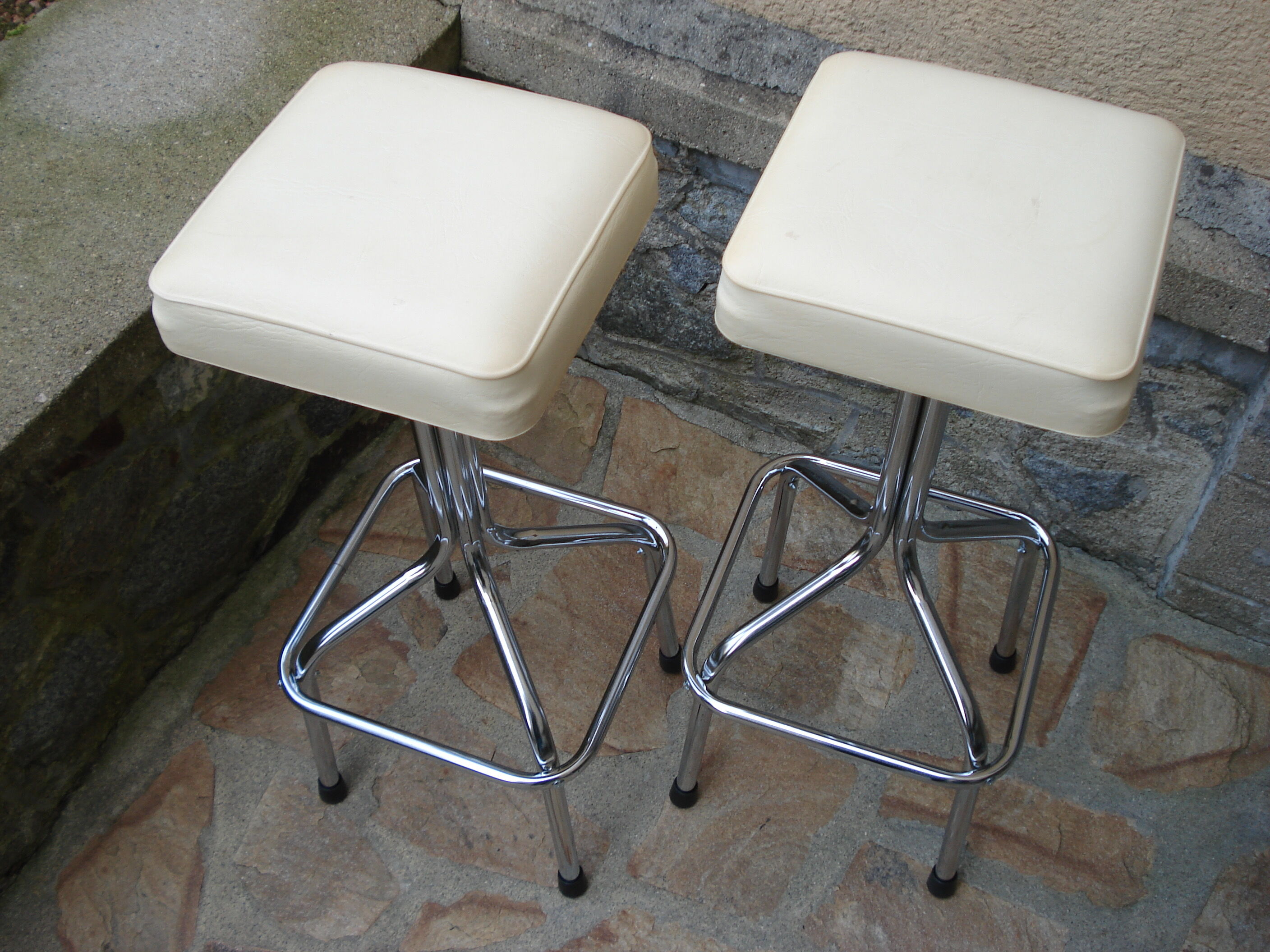 Paire de tabourets de bar vintage 1970