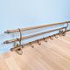Art Deco brass wall coat rack, 1920s-30s