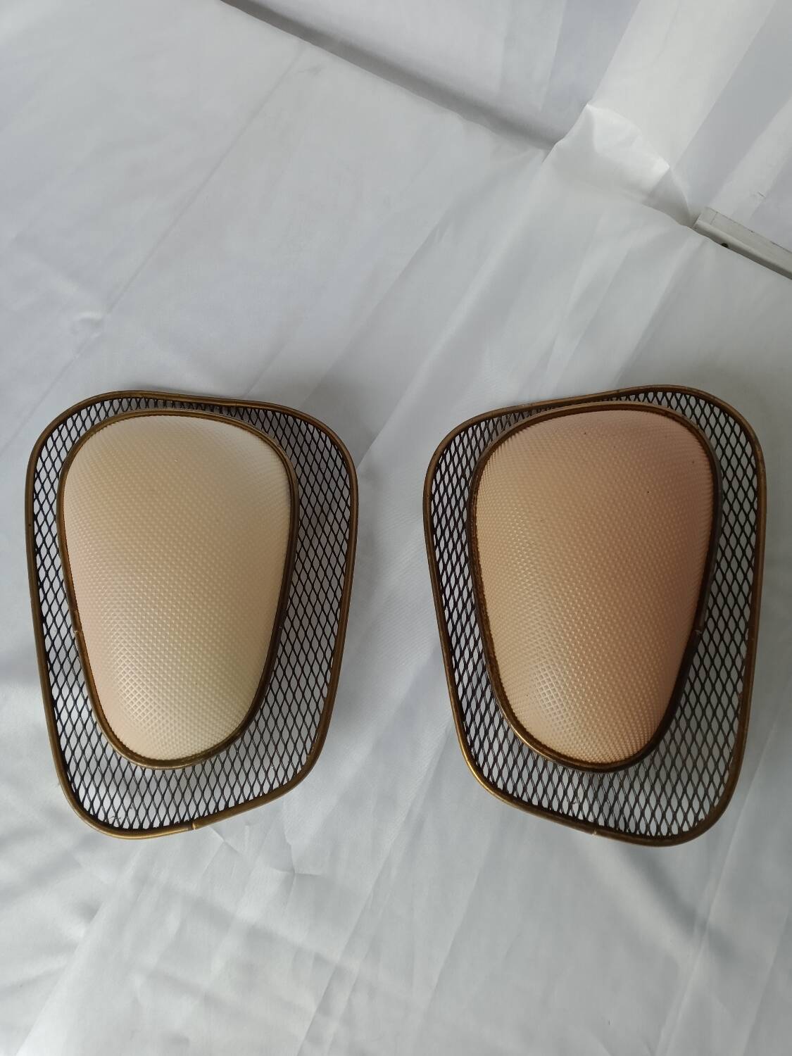 50s wall lights in expanded metal