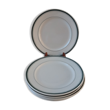 Set of 5 small flat plates Moulin des Loups years 50-60