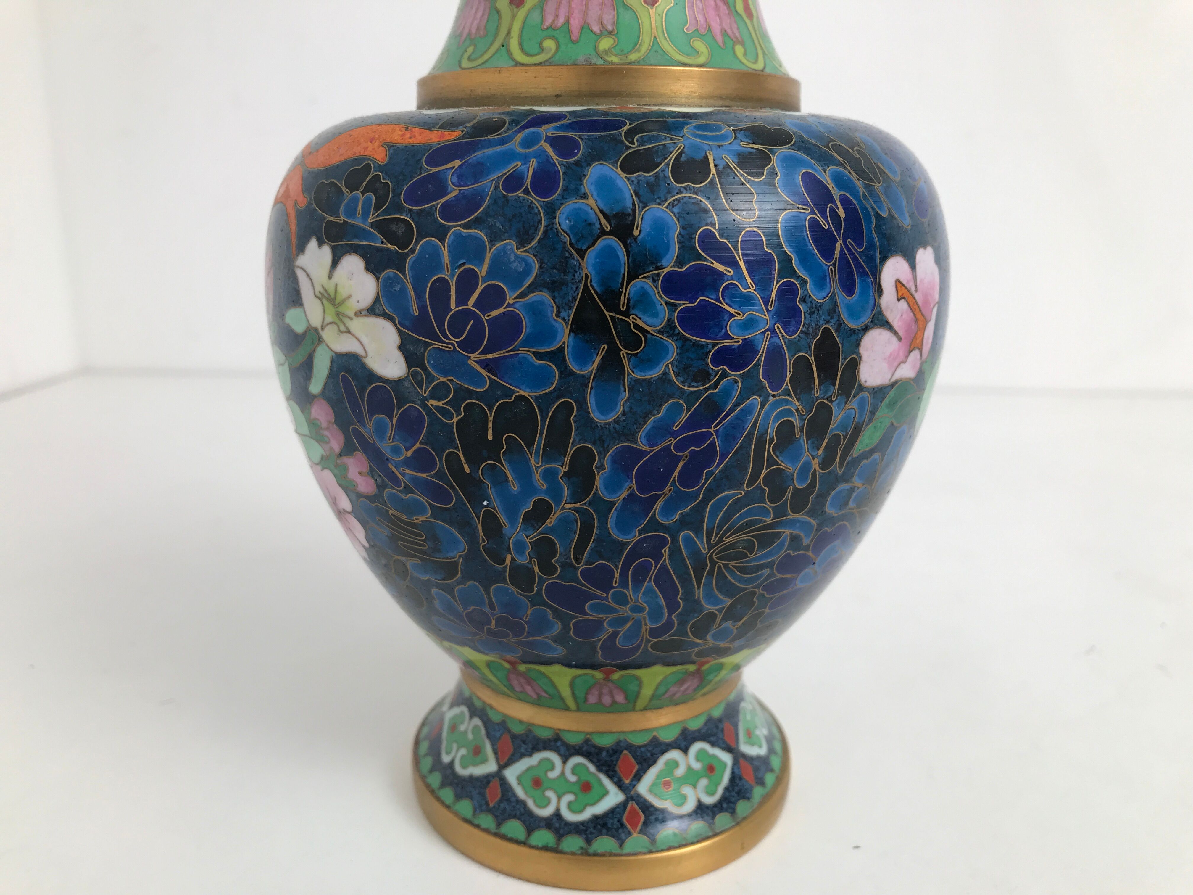 Ceramic vase with vintage pattern