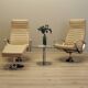 Lounge armchair and footstool set, Danish design, 1970s, manufacture: BoCon