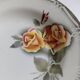 3 assiettes Digoin Sarreguemines Adèle gris jaune et bordeaux