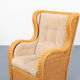 Vintage lounge armchair in wicker Italian design