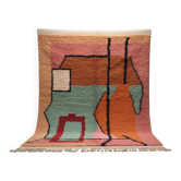Tapis en laine marocain fait main, 250cm x 150cm, pièce unique