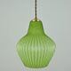 Old Rewired Green Textured Glass Pendant
