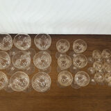 Chiseled crystal glass set