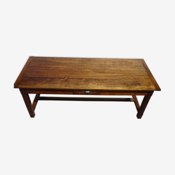 Solid wood country table, with 3 drawers