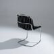 Chaise en velours noir, Gastone Rinaldi, 1970s
