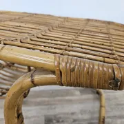 Vintage wicker side table, 1970