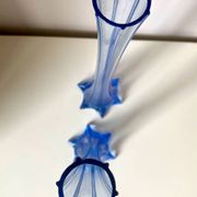 Pair of old blue soliflores