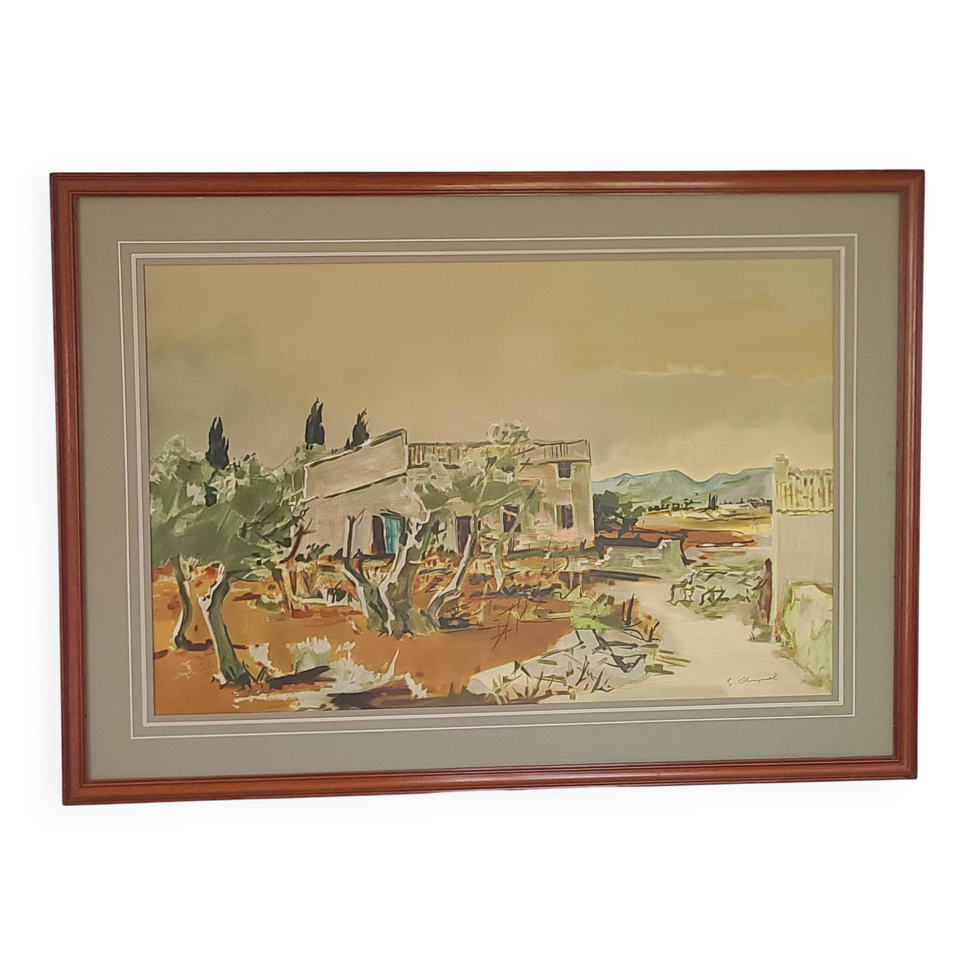Provence by G. Cheyssial signed 110 x 79 cm