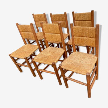 Suite of 6 mulched chairs 70s-80s