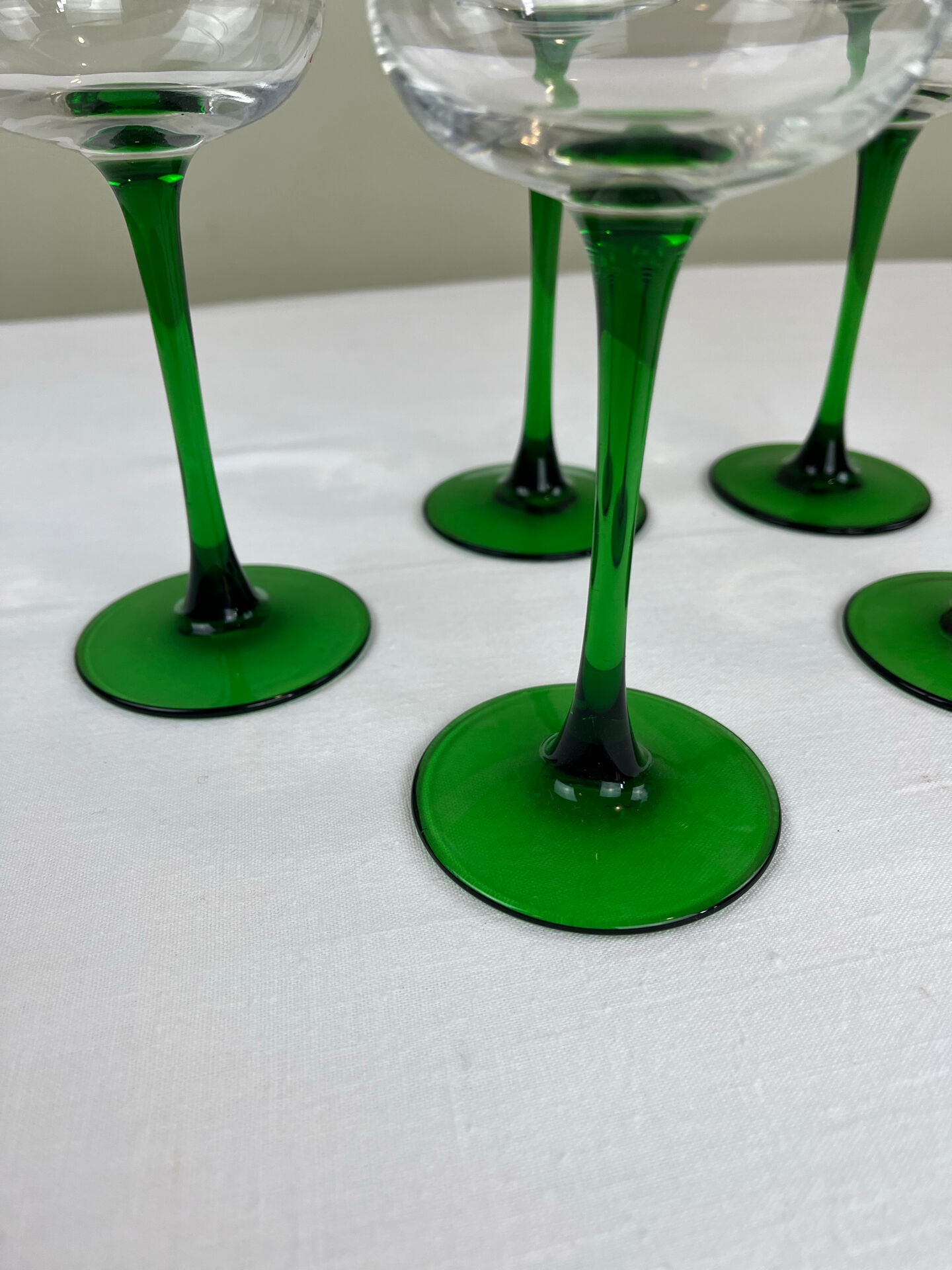6 verres à pied vert Luminarc 