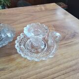 Set de 2 portes bougies en verre