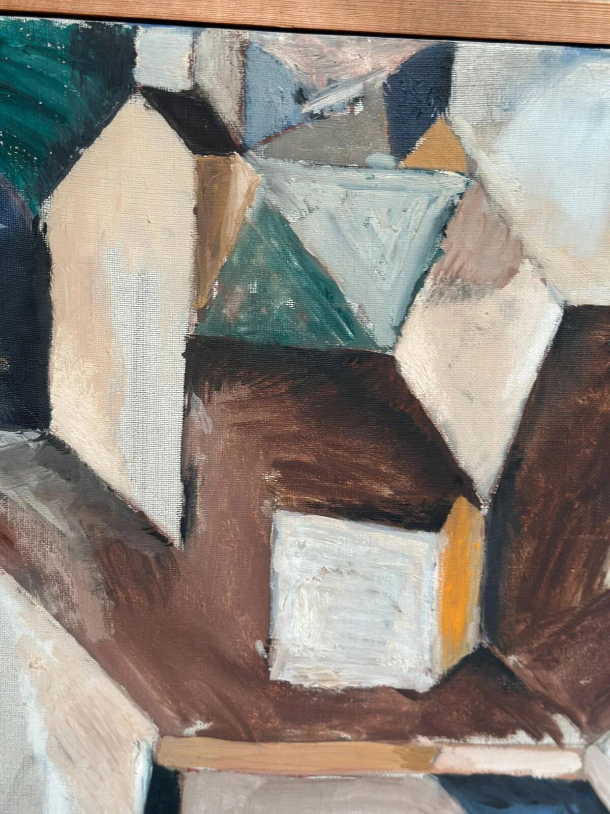 Original Swedish Oil on Canvas – “Komposition” by Arne Tengblad Vintage