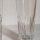 Six Art-Deco long drink glasses in crystal with cut sides