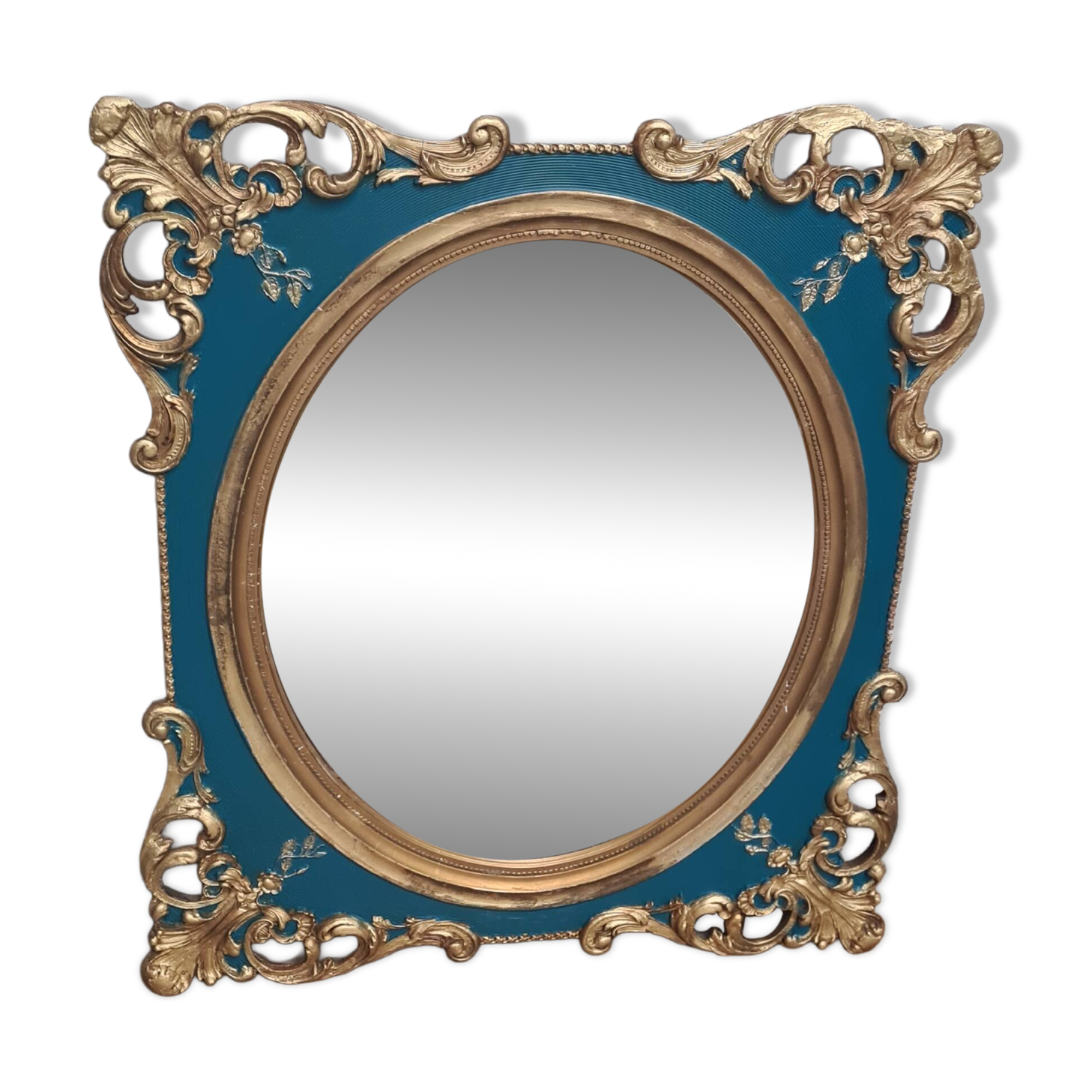 Louis XV style gilded carved wooden mirror h74x64