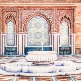 Dibujo. Painting. Arab source. Islamic art. Arab art. Arab architecture. Fuente.