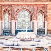 Dibujo. Painting. Arab source. Islamic art. Arab art. Arab architecture. Fuente.