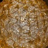70s amber plastic chandelier