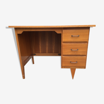 Vintage oak desk with 3 drawers