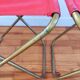 Paire de tabourets pliants vintage Français Lafuma