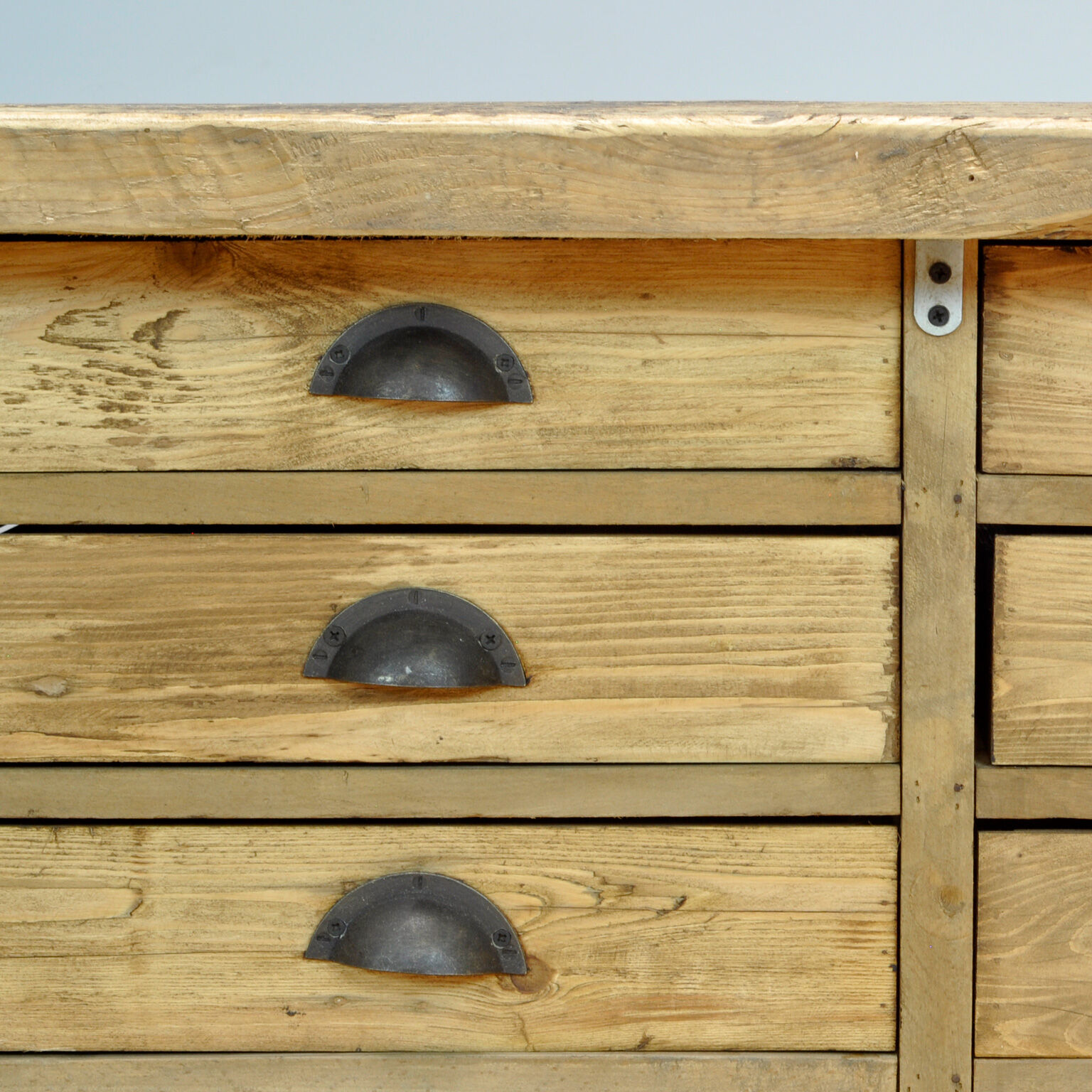 Industrial wooden worktable, 1980's