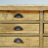 Industrial wooden worktable, 1980's