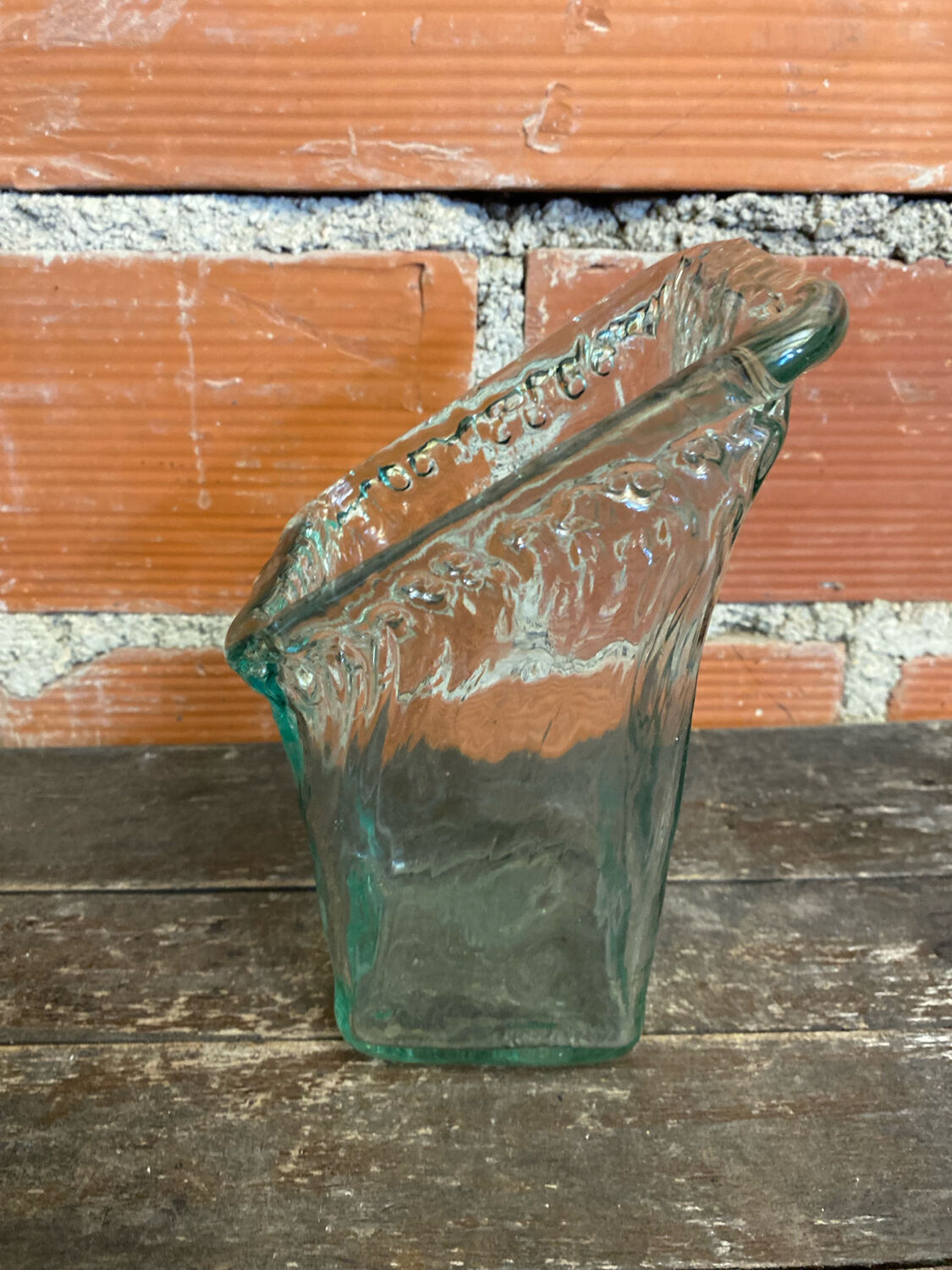 Vintage Bubble Glass Cascade Design Vase #C868
