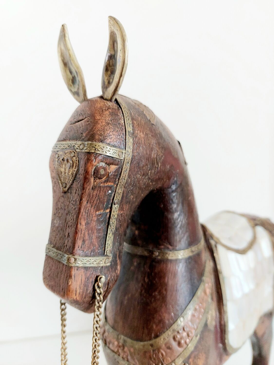 Cheval vintage en bois Inde