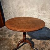 Antique Georgian tilt-top oak table from around 1800 – Round tripod side table 80 cm