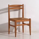 Chaise en bois et rotin, c.1920