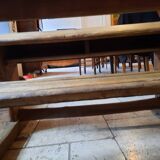 Two-seater wooden schoolboy desk
