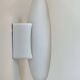 Pair of vintage opaline wall lights, France 1980
