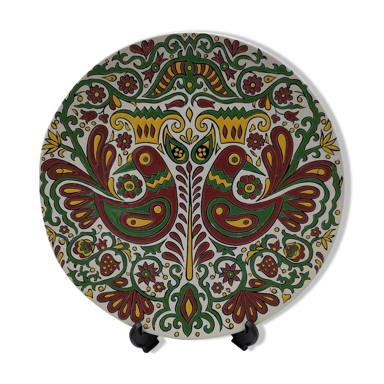 Plate in cloisonnés enamels decorated Acapulco