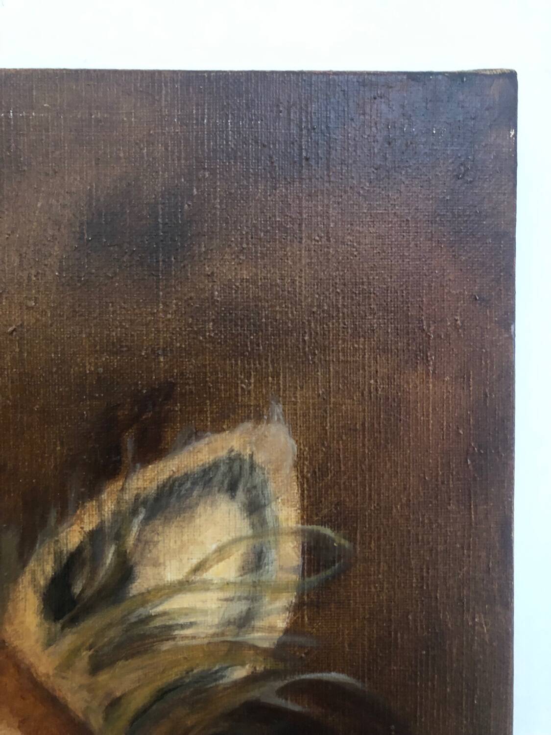 Oil on canvas dog portrait