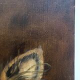 Oil on canvas dog portrait