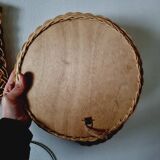 Miroir rond osier