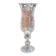 Baccarat crystal lantern with engraved foliage decoration.