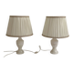 Pair of vintage 1970s alabaster table lamps