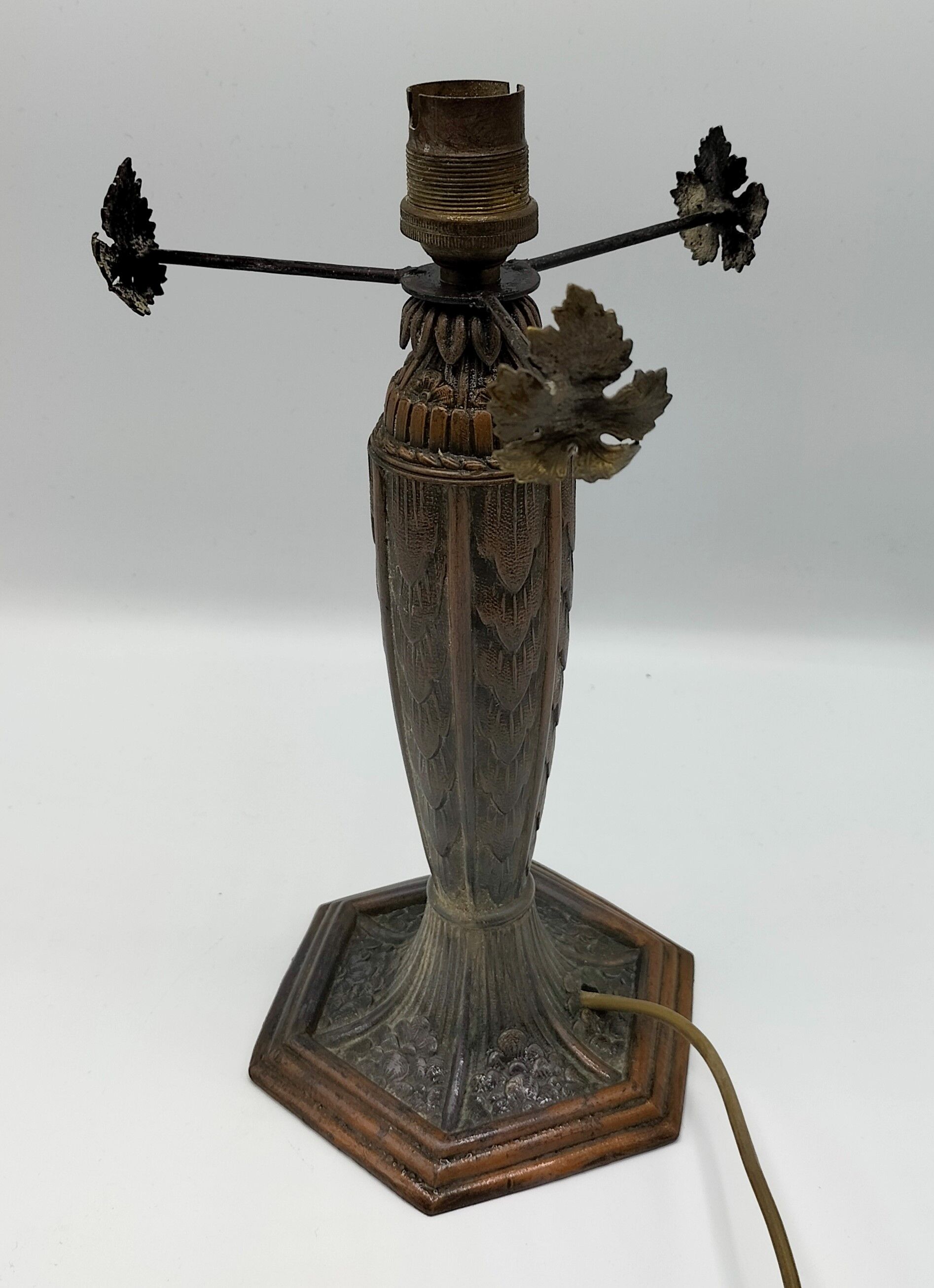 Mushroom bedside lamp in glass paste