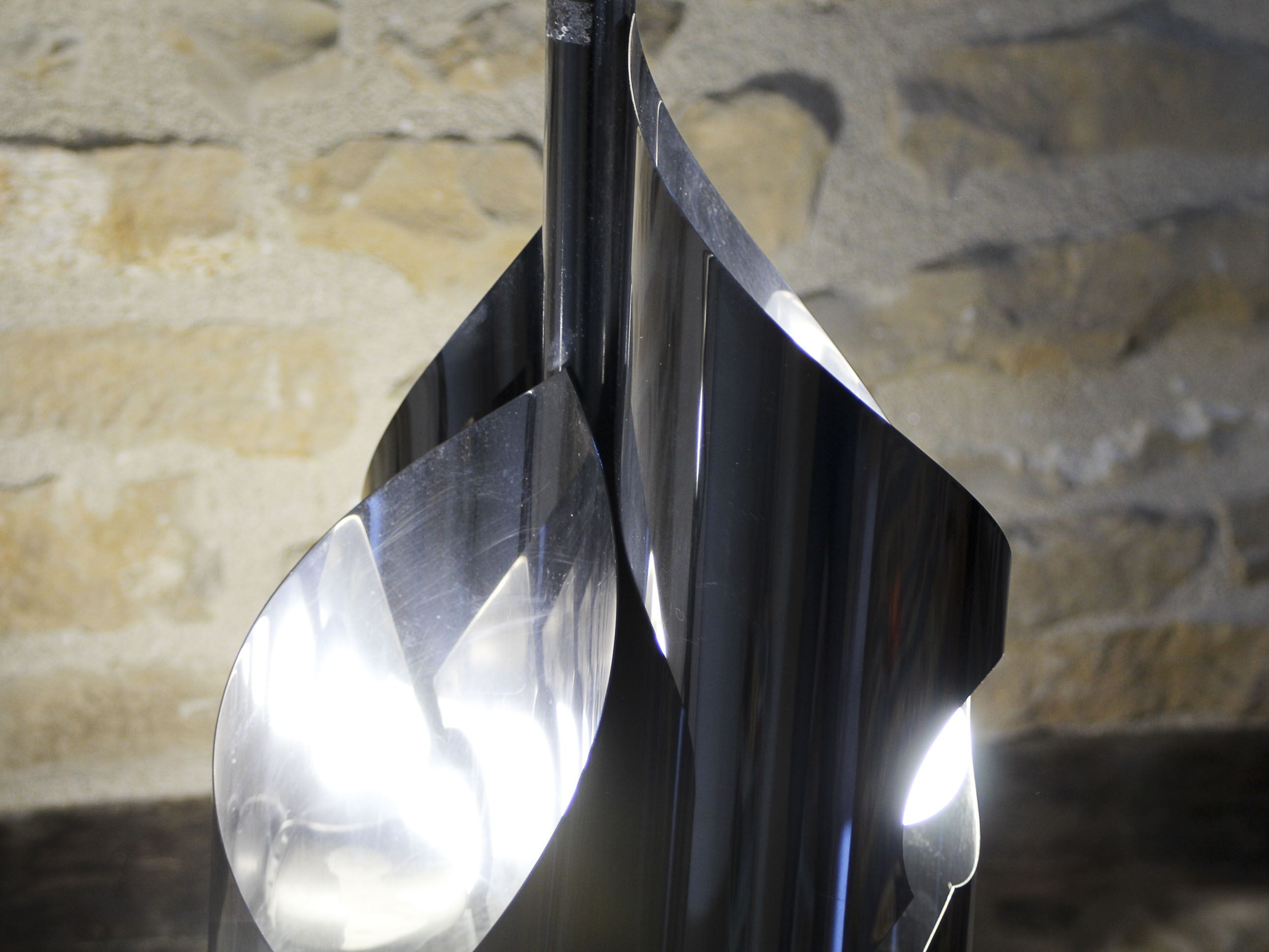 Suspension in chromed metal 3 lights 70s