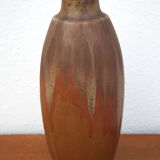 Vintage flamed stoneware vase, Denbac vase