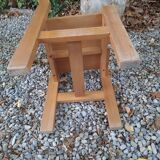 Set of two regain wooden chairs by roland haeuster, for les arcs selection charlottes perriand