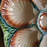 Oyster plate in barbotine Sarreguemines DV