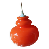 Orange opaline pendant light, 60s/70s