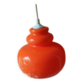 Orange opaline pendant light, 60s/70s