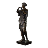 Diane de Gabies, bronze d'après l’antique, patine brune XIXème siècle